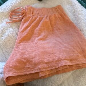 Peach Textured Women's Shorts